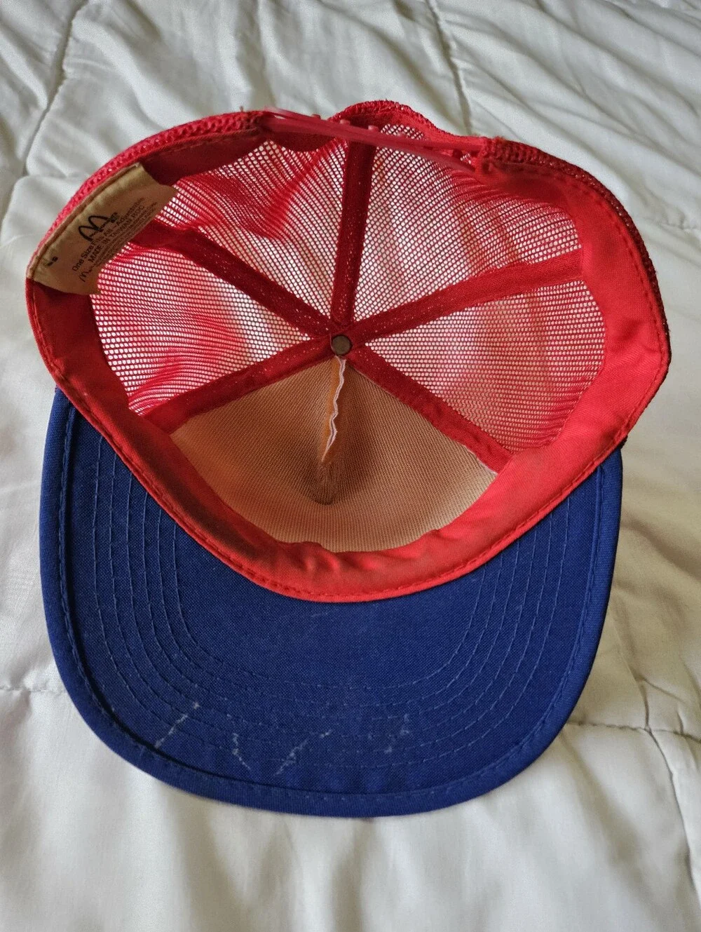 Vintage 1984 LA Olympics McDonalds USA Mesh Trucker Hat Snapback Cap